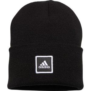 adidas Wide Cuff Fold Beanie Unisex NEW Black